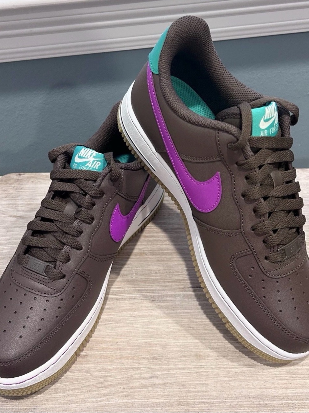Nike Air Force 1 Low "Baroque Brown/Vivid Purple" ID# IM2368-237 Men’s 8.5 NWOB